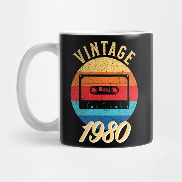 Vintage Year Since 1980 | Cassette | 42nd Birthday Gift by jiromie